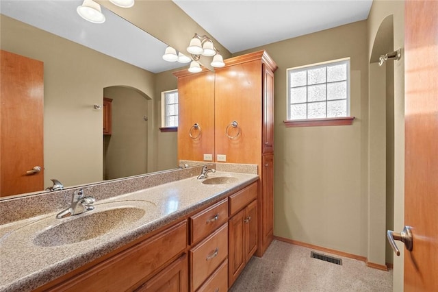 bathroom featuring vanity