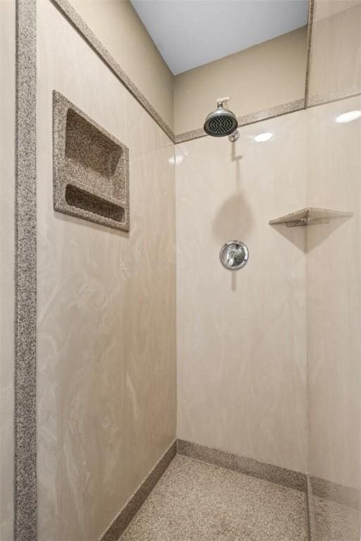 bathroom featuring walk in shower