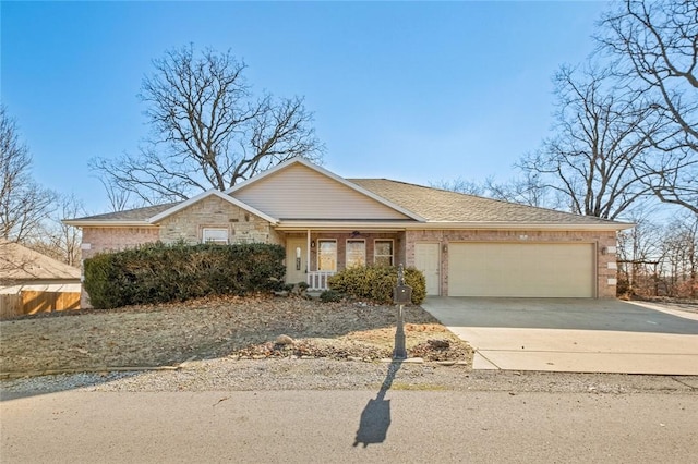 view of front facade with a garage