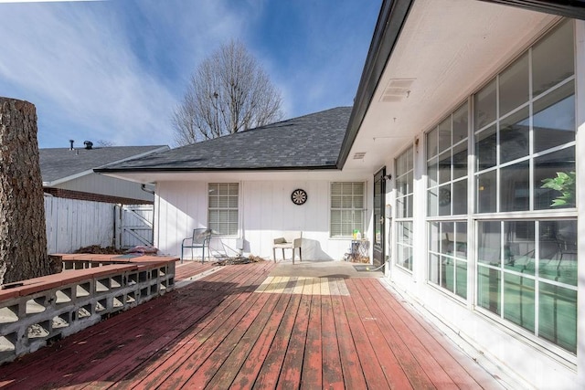 view of wooden deck