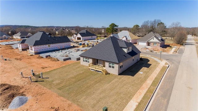 aerial view featuring a residential view