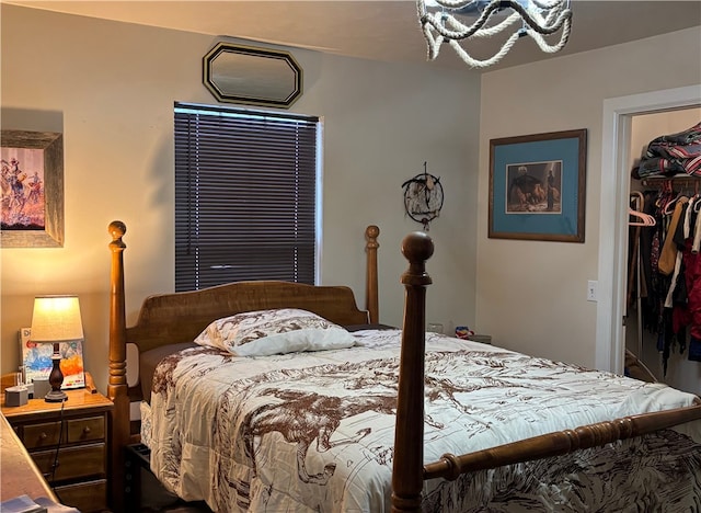 bedroom with a closet