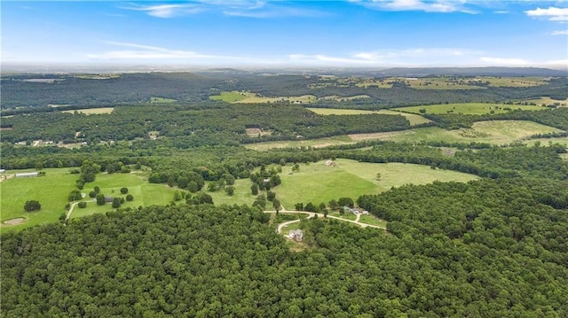 bird's eye view featuring a rural view