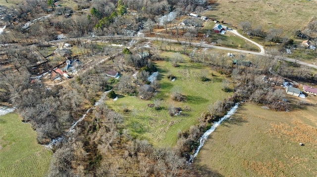 bird's eye view featuring a rural view