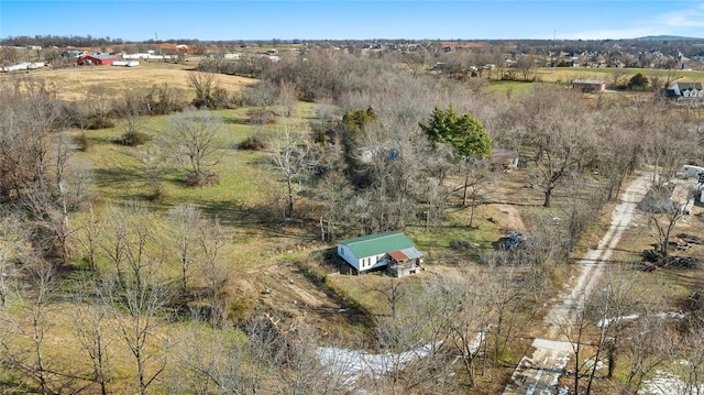 drone / aerial view with a rural view