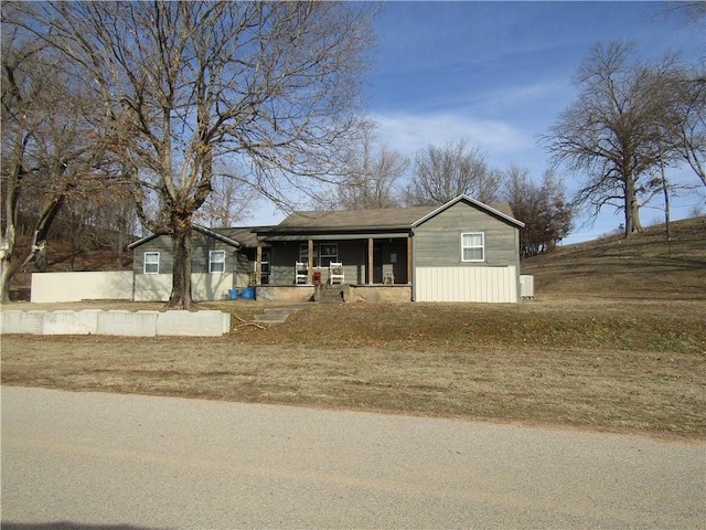 view of front of house with covered porch