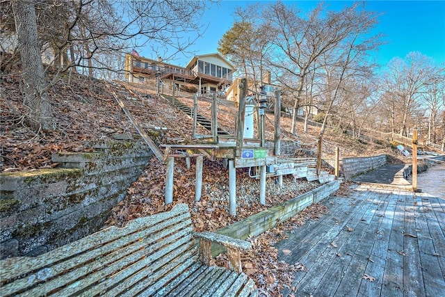 view of wooden terrace