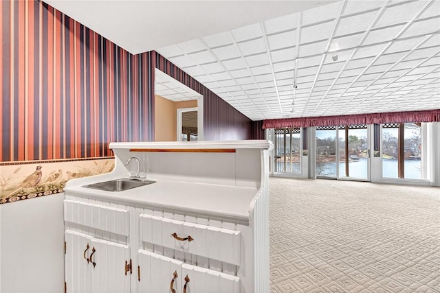 9 Marykirk Ln, Bella Vista, AR 72715 - interior space with a sink and wallpapered walls