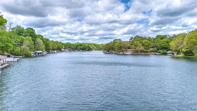 9 Marykirk Ln, Bella Vista, AR 72715 - water view with a forest and a boat dock