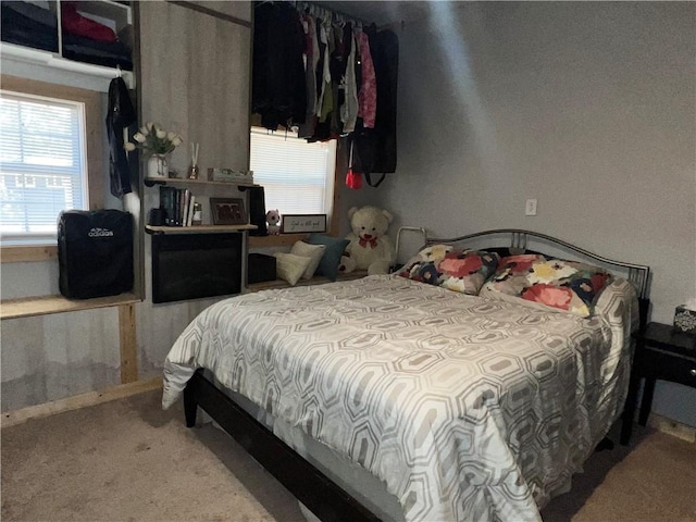 view of carpeted bedroom