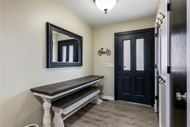 foyer featuring light hardwood / wood-style floors