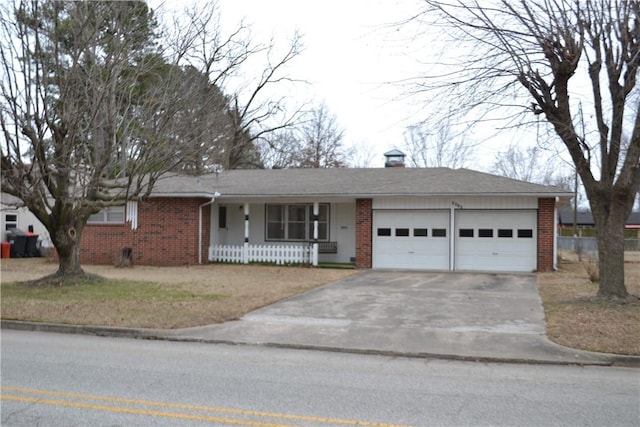 ranch-style home with a garage