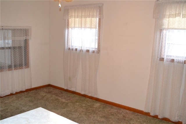 view of carpeted empty room