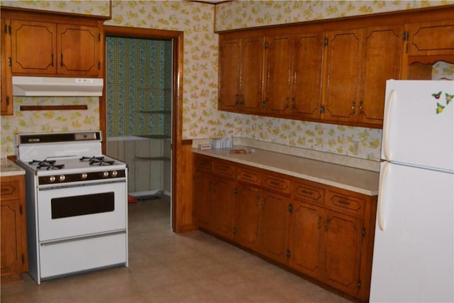 kitchen featuring white appliances