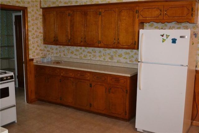 kitchen with white appliances