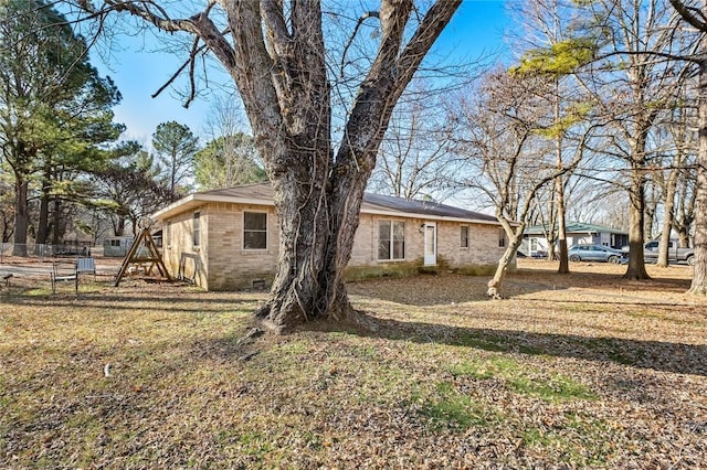 exterior space with a lawn