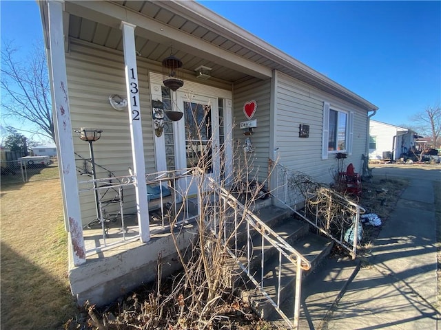 view of doorway to property