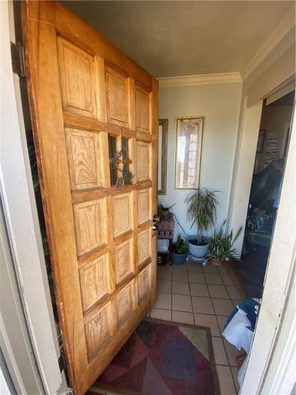1312 S 9th St, Rogers, AR 72756 - interior space featuring light tile patterned flooring and ornamental molding