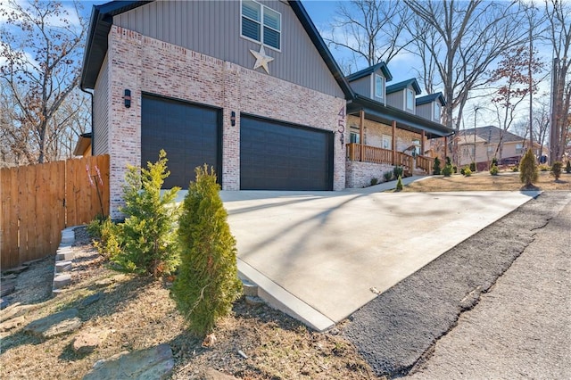 view of home's exterior featuring a garage