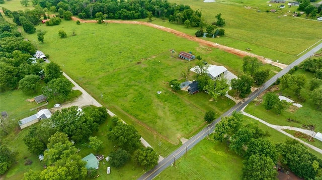 drone / aerial view featuring a rural view