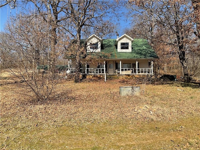 view of front of home with covered porch