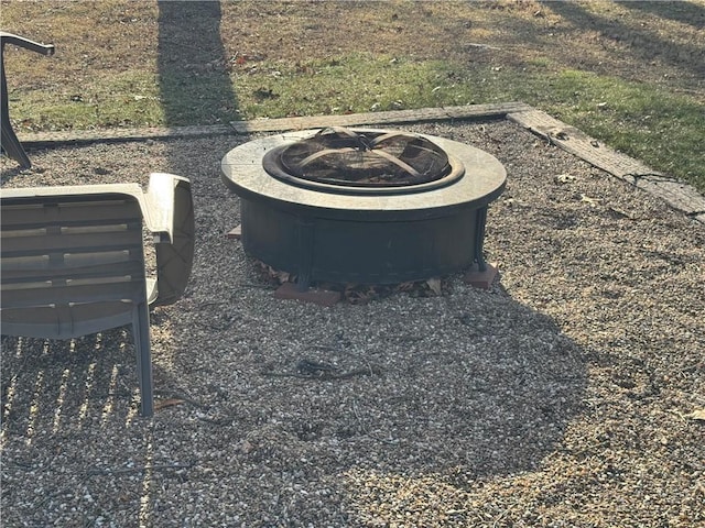 details with an outdoor fire pit