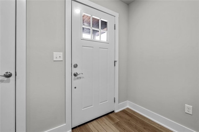 foyer featuring light hardwood / wood-style flooring