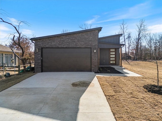 contemporary house with a garage