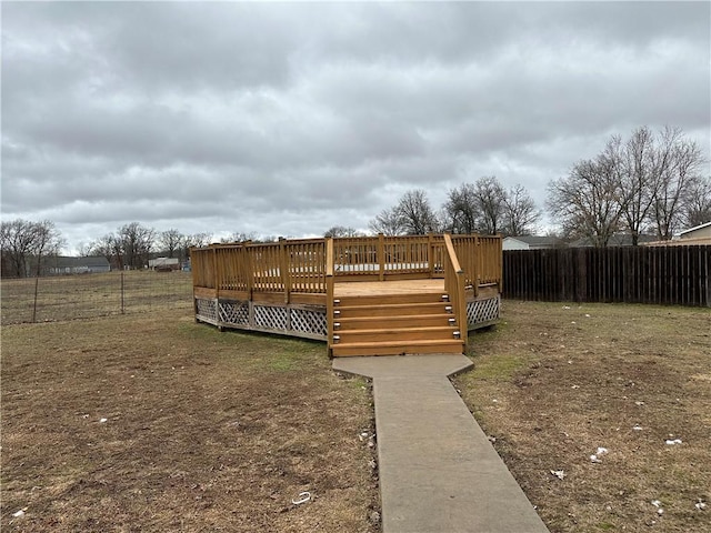 exterior space with a wooden deck