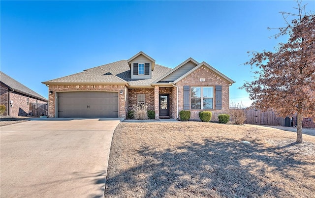 view of front of home featuring a garage