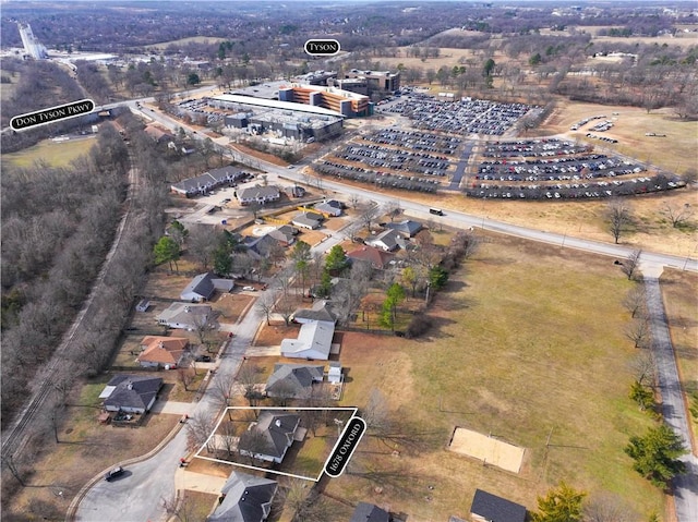 aerial overview of property's location