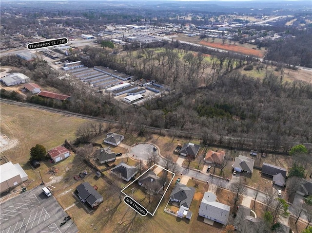 aerial view of property's location