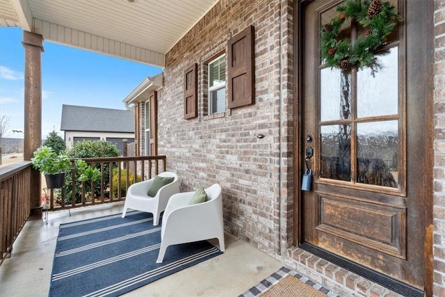 property entrance with a porch