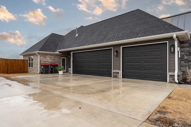 view of home's exterior featuring a garage