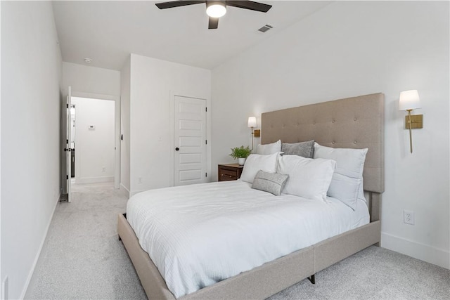 4124 W Olive St, Rogers, AR 72756 - carpeted bedroom featuring baseboards, visible vents, and ceiling fan