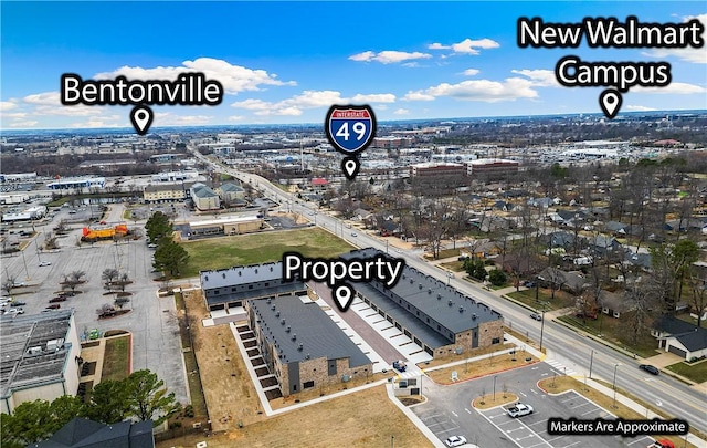 4124 W Olive St, Rogers, AR 72756 - bird's eye view