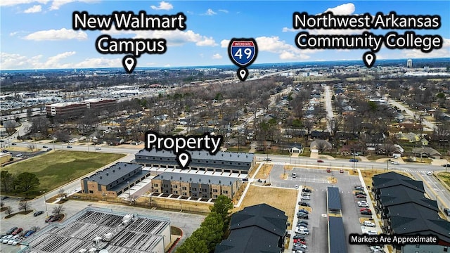 4124 W Olive St, Rogers, AR 72756 - bird's eye view
