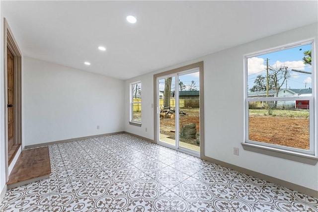 view of tiled empty room