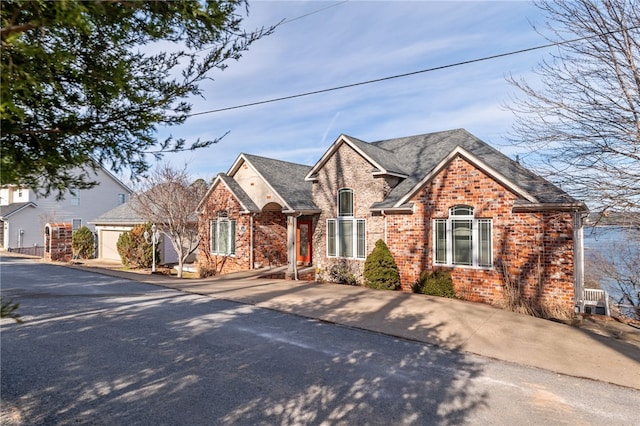 view of front property with a garage