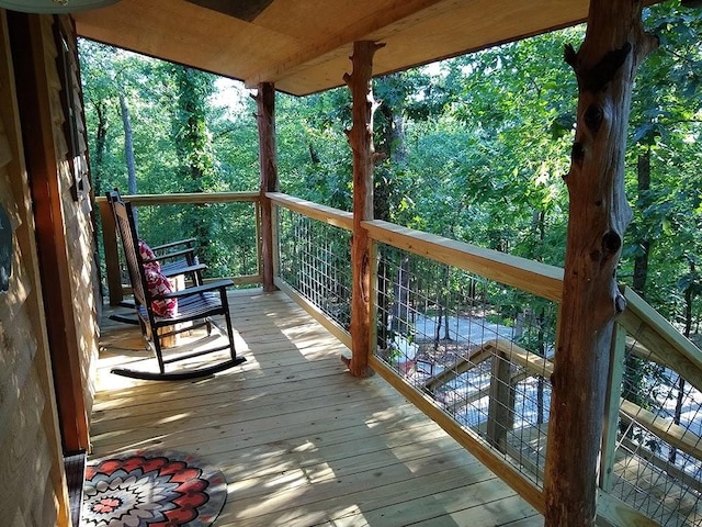 view of wooden deck