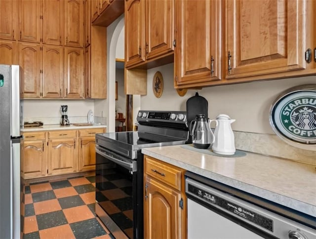 kitchen with appliances with stainless steel finishes