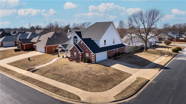 view of front of home with a front yard