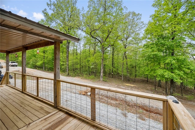 view of wooden terrace