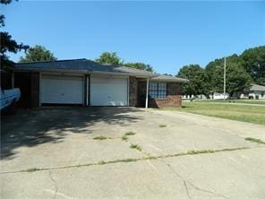 exterior space featuring a garage