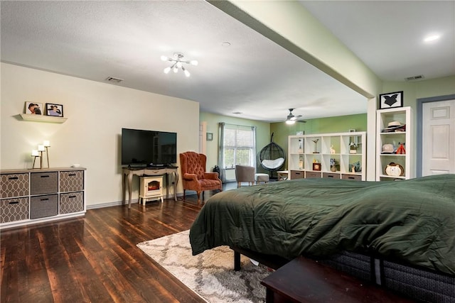 bedroom featuring dark wood-type flooring