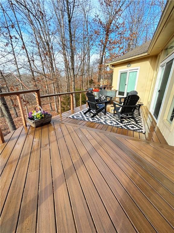 deck featuring french doors