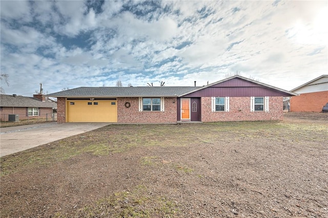 913 17th St, Rogers, AR 72758 - ranch-style home with a garage, cooling unit, and a front yard