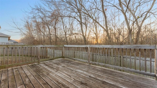 view of deck at dusk