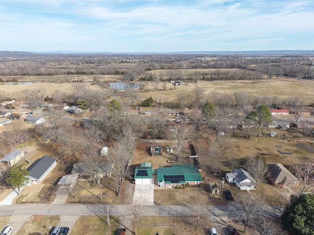 aerial view with a rural view