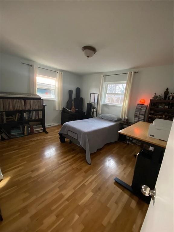 bedroom featuring light hardwood / wood-style flooring